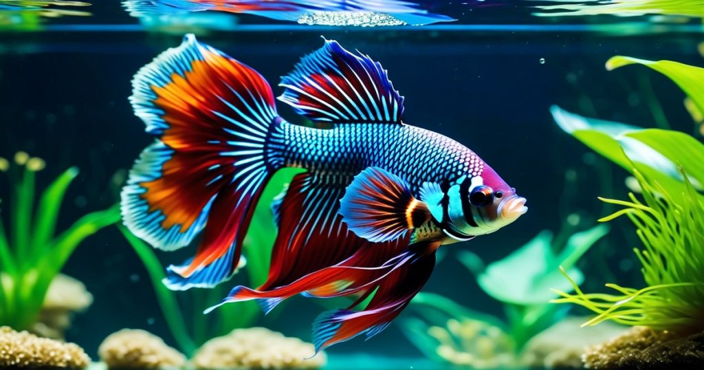 a colorful fish swimming in water