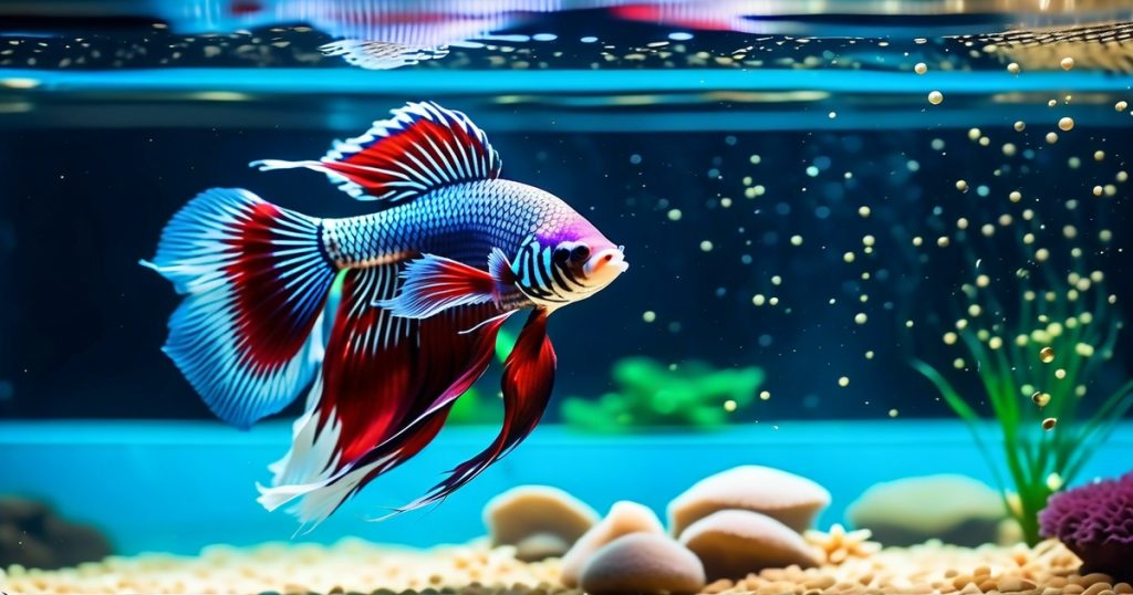 a colorful fish swimming in water